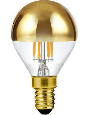 SPL LED E14 Filament Ball Top Mirror G45x75mm 230V 250Lm 4W 2500K 925 360° AC Gold Dimmable 2500K Dimmable - LX023871312