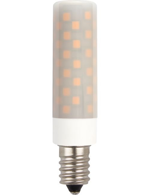 SPL LED E14 Tube T18x80mm 230V 660Lm 6W 3000K 830 360° AC/DC Opal Dimmable 3000K Dimmable - L141801830