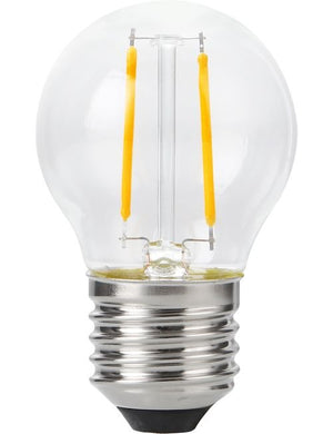 SPL LED E27 Filament Ball G45x75mm 230V 150Lm 2W 2500K 925 360° AC Clear Dimmable 2500K Dimmable - LX023821502