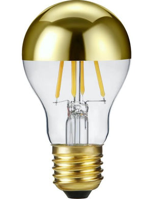 SPL LED E27 Filament GLS Top Mirror A55x100mm 230V 250Lm 4W 2500K 925 360° AC Gold Dimmable 2500K Dimmable - LX023891312