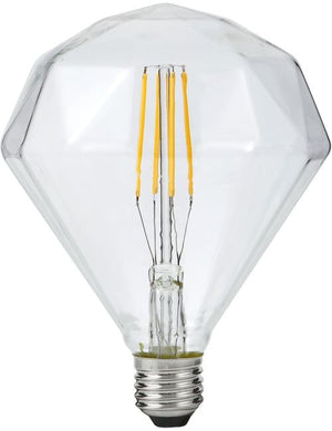 SPL LED E27 Filament Diamond 120x155mm 230V 450Lm 5W 2500K 925 360° AC Clear Dimmable 2500K Dimmable - LX024102402