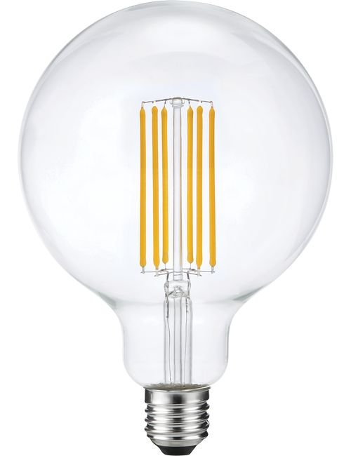 SPL LED E27 Filament Globe G125x180mm 230V 550Lm 6W 2500K 925 360° AC Clear 6x68mm long sticks Dimmable 2500K Dimmable - LX023825502
