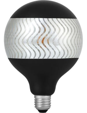 SPL LED E27 Fila Laser Ripple G125x180mm 230V 120Lm 4W 2500K 925 360° AC Black Silver Dimmable 2500K Dimmable - LF023825402