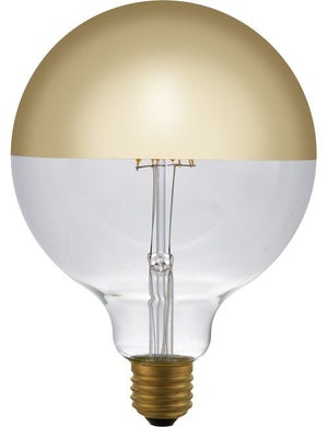 SPL LED E27 Filament Globe Top Mirror G125x180mm 230V 350Lm 4W 2500K 825 360° AC Gold Dimmable 2500K Dimmable - L272529022