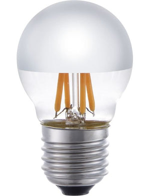 SPL LED E27 Filament Ball Top Mirror G45x75mm 230V 350Lm 4W 2500K 825 360° AC Silver Dimmable 2500K Dimmable - L277235012