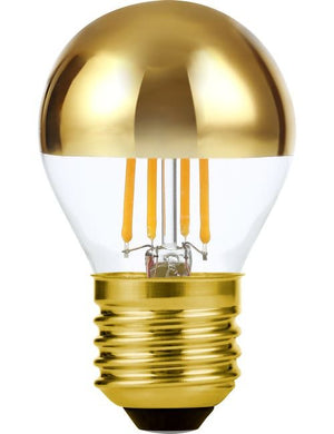 SPL LED E27 Filament Ball Top Mirror G45x75mm 230V 250Lm 4W 2500K 925 360° AC Gold Dimmable 2500K Dimmable - LX023881312