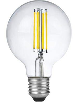 SPL LED E27 Filament Globe G80x120mm 230V 550Lm 6W 2500K 925 360° AC Clear Dimmable 2500K Dimmable - LX023815552