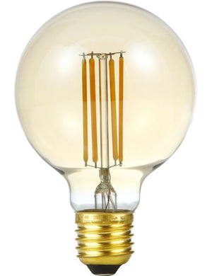 SPL LED E27 Filament Globe G80x120mm 230V 520Lm 8W 2200K 922 360° AC Gold Dimmable 2200K Dimmable - LF023815505-1
