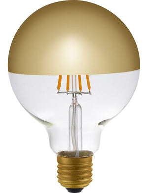 SPL LED E27 Filament Globe Top Mirror G95x135mm 230V 350Lm 4W 2500K 825 360° AC Gold Dimmable 2500K Dimmable - L279029022
