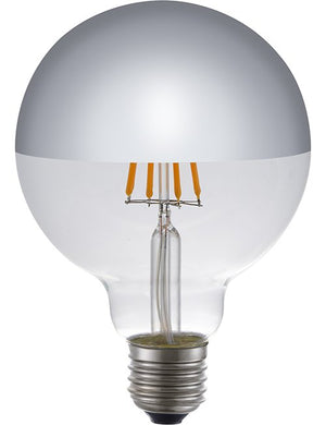 SPL LED E27 Filament Globe Top Mirror G95x135mm 230V 350Lm 4W 2500K 825 360° AC Silver Dimmable 2500K Dimmable - L279029012