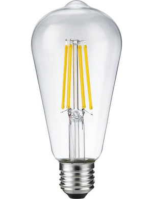 SPL LED E27 Filament Rustika ST64x140mm 230V 650Lm 8W 2500K 925 360° AC Clear Dimmable 2500K Dimmable - LX023860709
