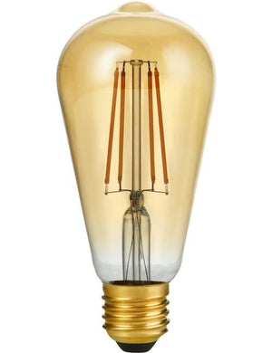 SPL LED E27 Filament Rustika ST64x140mm 230V 640Lm 8W 2200K 922 360° AC Gold Dimmable 2200K Dimmable - LX276464005