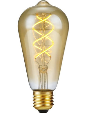 SPL LED E27 Filament Flex DH Rustika ST64x140mm 230V 460Lm 5W 2200K 822 360° AC Gold 3 Step Dimmable 2200K Dimmable - LX032764505