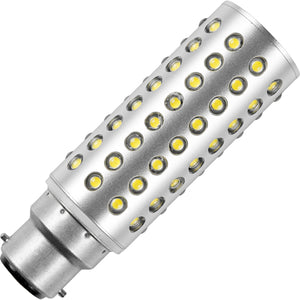 Schiefer Navigation LED Ba22d T32x110mm 240V 20mA 550Lm 5W 6500K 30000h AC Anodized Aluminium IP66 EMC approved Ship lamp 6500K Non-Dimmable - 022290509