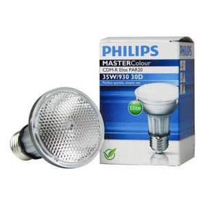 Philips MC CDM-R Elite 35W/930 E27 PAR20 30D - MASTERColour E27 CDM-R Elite PAR20 35W 30D - 930 Warm White | Best Colour Rendering