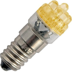 Schiefer E14 8x Single LED T18x45mm 220V 10mA AC Yellow 25000h K Non-Dimmable - 024220084