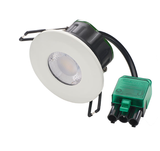 Bell 08187V2 5W/7W Wattage Switchable Firestay CCT LED Downlight - Dim, Plug and Play, 60° Beam Angle -Fixed Screw Termination 570-830lm