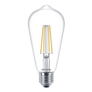 Philips Classic LEDbulb E27 Edison Filament Clear 7W 806lm - 827 Extra Warm White | Replaces 60W - DISCONTINUED