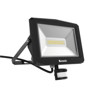 Kosnic KFLDHS20Q344/S-W65-BLK  20w IP65 LED Floodlight with PIR Sensor
