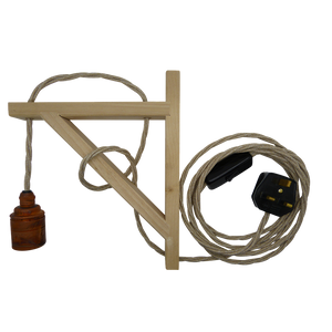 CODY 09826 Pendant To Plug Wall Bracket Set. Includes Lampholder, Flex, Switch & Plug - Lampfix - Sparks Warehouse