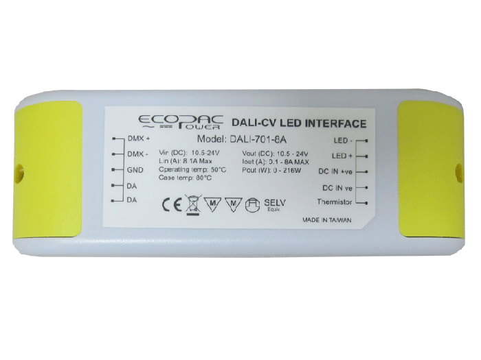 DALI-801-8A - Ecopac LED DALI & DMX Interface DALI-701-8A