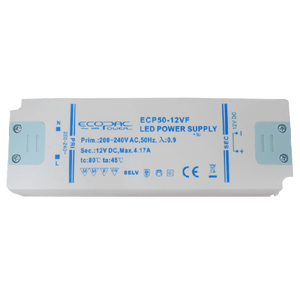 ECP50-12VF - Ecopac Constant Voltage LED Driver ECP50-12VF 50W 12V LED Driver Easy Control Gear - Easy Control Gear