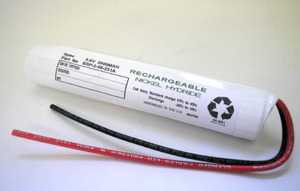 NMH32SS 3.6v Sub C 2.0Ah  Tagged and Leaded  NI-MH Emergency Batteries One Lux - Easy Control Gear