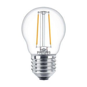 Philips Classic LEDluster E27 Ball Filament Clear 2W 250lm - 827 Extra Warm White | Replaces 25W