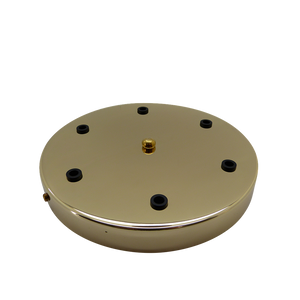 05635 Ceiling Rose Brass 200mm Ø 6-hole - Lampfix - Sparks Warehouse