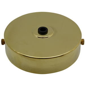 05871 - Ceiling Rose Polished Brass Flat 100mm Ø - Lampfix - Sparks Warehouse