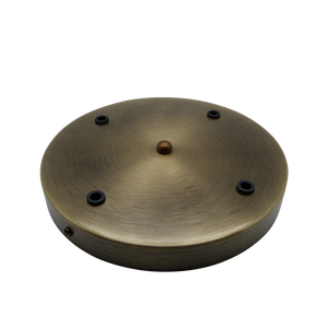 05636 Ceiling Rose Antique Brass (Brushed) 200mm Ø 4-hole - Lampfix - Sparks Warehouse