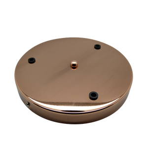 05604 Ceiling Rose Copper 200mm Ø 3-hole - Lampfix - Sparks Warehouse