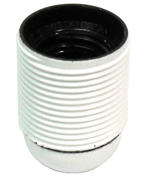 05698 Lampholder 10mm ES Threaded Skirt White - LampFix - sparks-warehouse