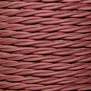 01049 Triple Twisted Braided Flex 3 core 0.75mm Rose Pink, mtr - Lampfix - Sparks Warehouse