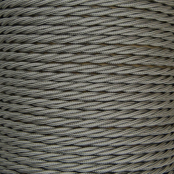 01790 T-T Braided Flex 3 core 0.5mm Elephant Grey, mtr