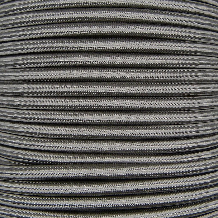 01003 Round Braided Flex 3 core 0.75mm Elephant Grey, mtr