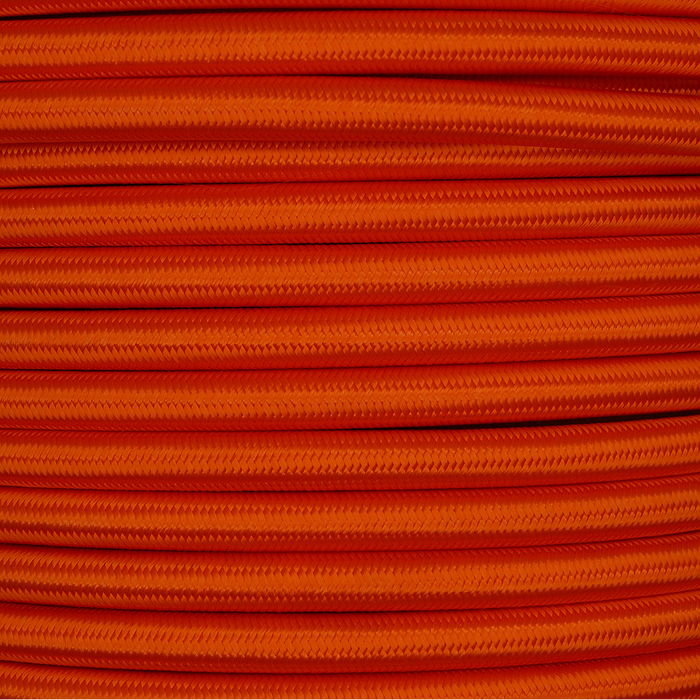 01004 Round Braided Flex 3 core 0.75mm Orange, mtr
