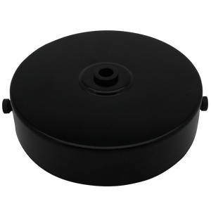 05866 - Ceiling Rose Black Flat 100mm Ø - Lampfix - Sparks Warehouse