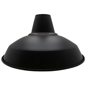 Industrial Matt Black Light Shade 305mm Diameter With 40mm Hole - Lampfix - Sparks Warehouse