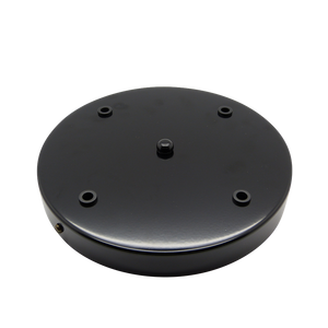 05649 Ceiling Rose Black 200mm Ø 4-hole - Lampfix - Sparks Warehouse