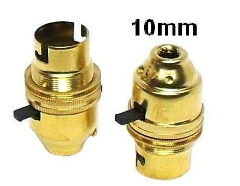 05010/06340 BC Lampholder 10mm Switched Brass External Earth