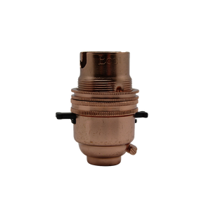 05874 - Ecofix BC Copper Lampholder 1/2" Switched - External Earth - Lampfix - Sparks Warehouse