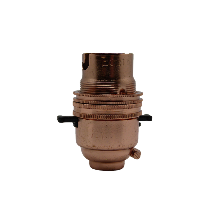05874 - Ecofix BC Copper Lampholder 1/2" Switched - External Earth