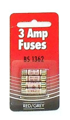 10131 - 3A Plug Fuse Card of 4 BS1362