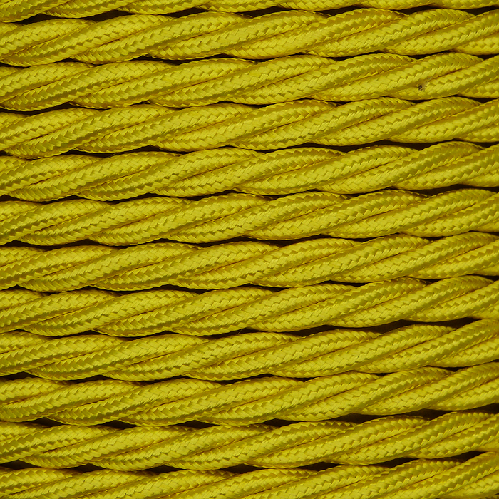 01005 Triple Twisted Braided Flex 3 core 0.75mm Yellow, mtr