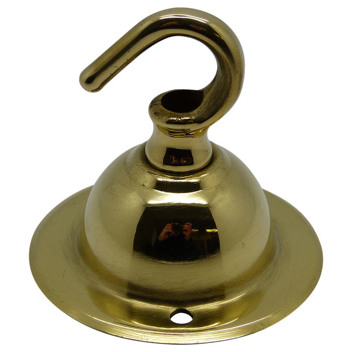 Lampfix 05061 Ceiling Hook-plate Brass 2½” Ø