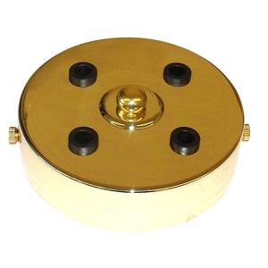 05661 Metalbrite Ceiling Rose Brass 100mm Ø 4-hole - Lampfix - Sparks Warehouse