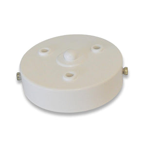 05656 Metalbrite Ceiling Rose White 100mm Ø 3-hole - Lampfix - Sparks Warehouse