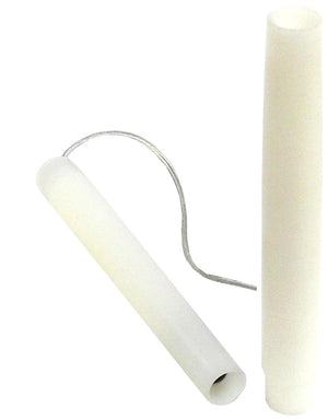 05080 E10 6" French Candle White 10mm Thread Entry - E10, White Plastic, 10mm Thread Entry - Lampfix - Sparks Warehouse