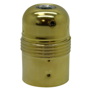 06058 Lampholder 10mm ES Brassed Smooth Skirt - Lampfix - Sparks Warehouse